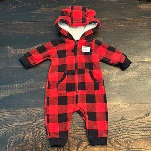 Carter’s baby boy fleece coveralls